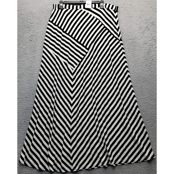 Design History Dresses & Skirts - Design History A-Line Maxi Skirt Women 2XL Multi Striped Stretchy Modest Pull On